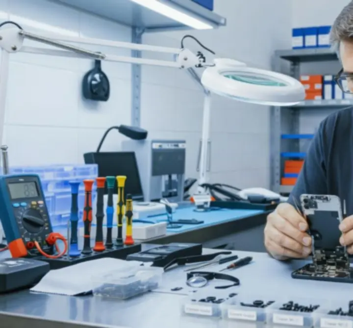 Okostelefon kamera moduljának javítása precíziós szerszámokkal